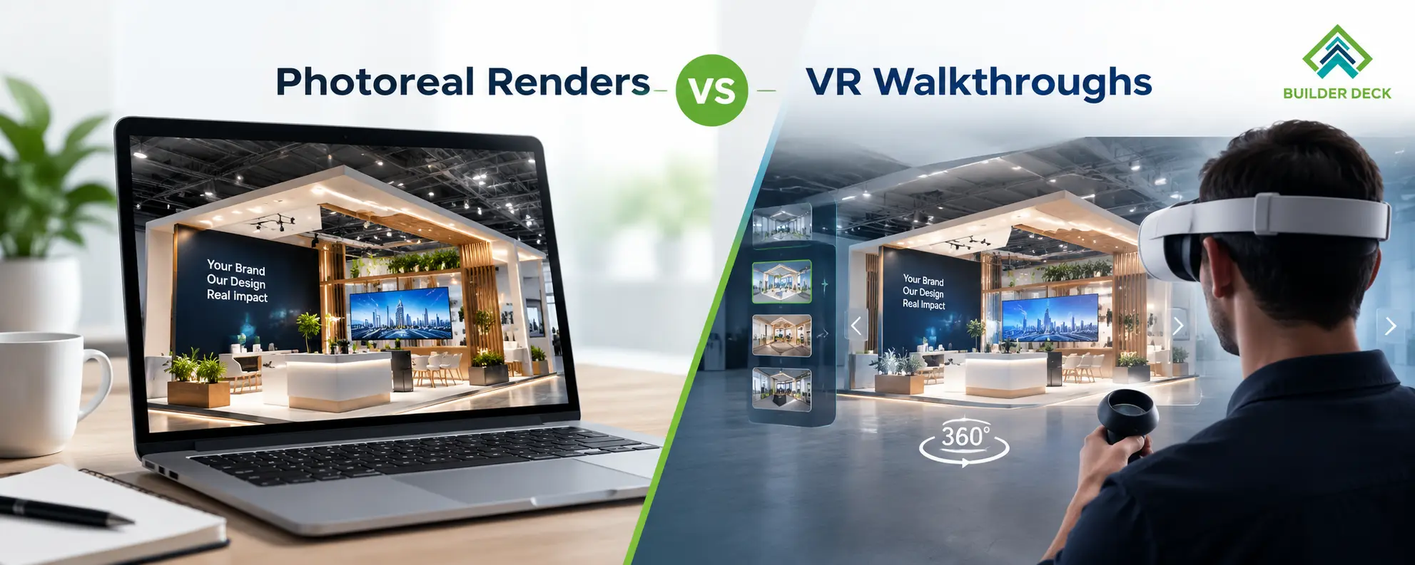 Photoreal Renders vs. VR Walkthroughs